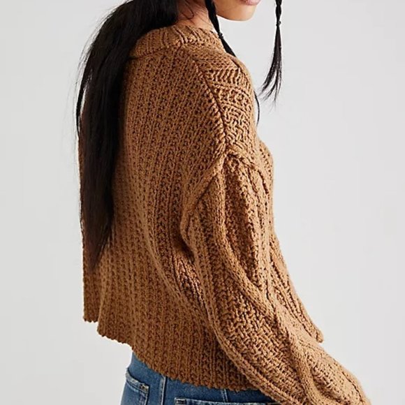 Free People Cutting Edge Cable Pullover - Picture 2 of 4